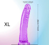 Consolador 28 CM Morado XL